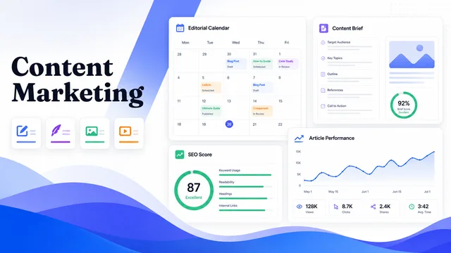 Content Marketing software category illustration