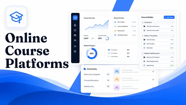 Online Course Platforms software category illustration