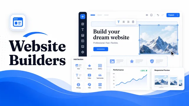 Website Builders software category illustration