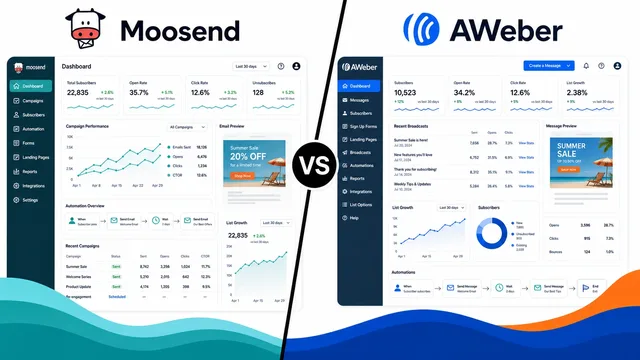 Moosend Vs Aweber: An In-Depth Analysis of Leading Email Marketing Platforms guide image