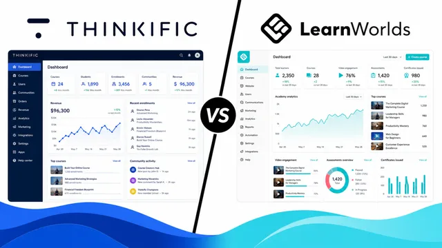 Thinkific vs LearnWorlds: Which Course Platform Fits Better?