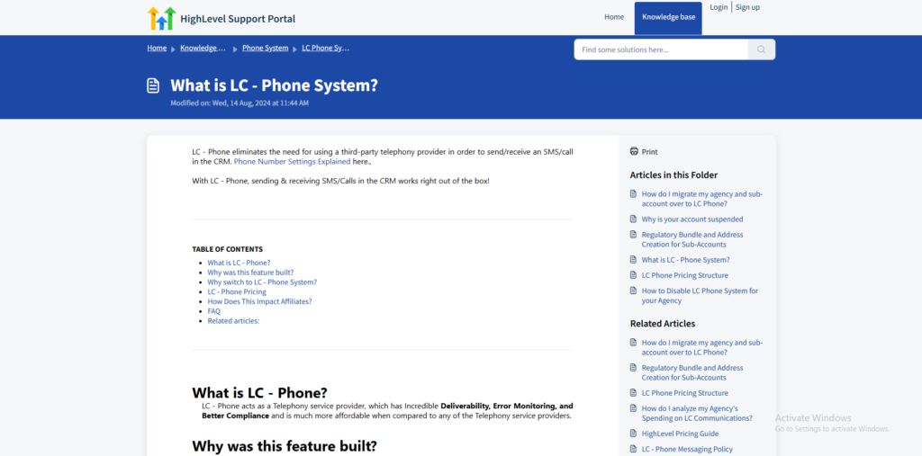 gohighlevel phone system